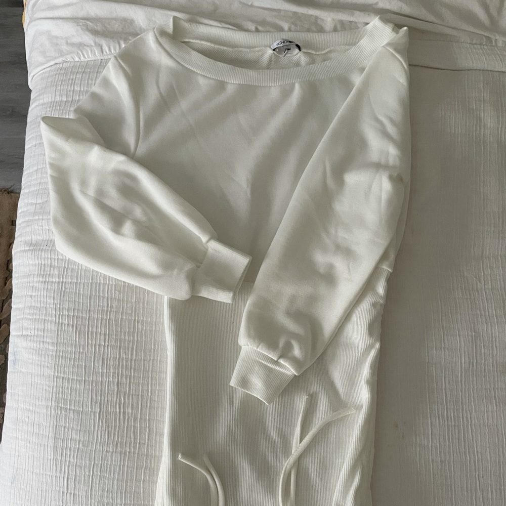 White Sweatshirt Dress